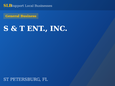 S & T ENT., INC. — General Business in ST PETERSBURG, FL