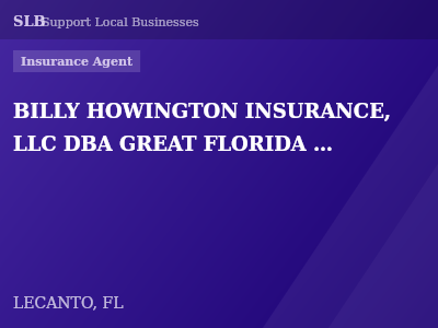 BILLY HOWINGTON INSURANCE, LLC DBA GREAT FLORIDA INSURANCE DBA NATUREWAY INSURANCE — Insurance Agent in LECANTO, FL