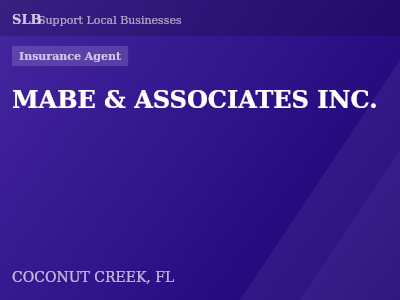 MABE & ASSOCIATES INC. — Insurance Agent in COCONUT CREEK, FL