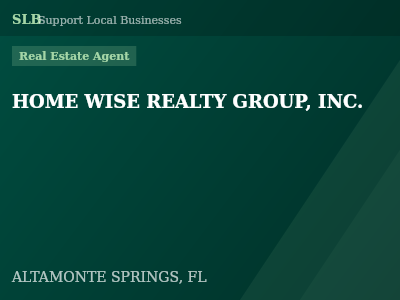 HOME WISE REALTY GROUP, INC. — Real Estate Agent in ALTAMONTE SPRINGS, FL