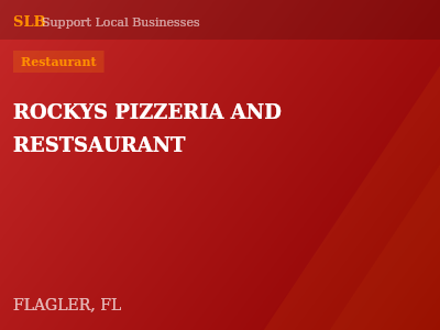 ROCKYS PIZZERIA AND RESTSAURANT — Restaurant in FLAGLER, FL