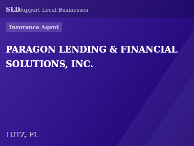 PARAGON LENDING & FINANCIAL SOLUTIONS, INC. — Insurance Agent in LUTZ, FL