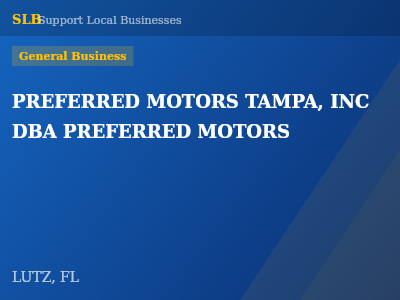 PREFERRED MOTORS TAMPA, INC DBA PREFERRED MOTORS — General Business in LUTZ, FL