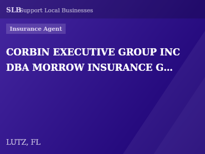 CORBIN EXECUTIVE GROUP INC DBA MORROW INSURANCE GROUP — Insurance Agent in LUTZ, FL