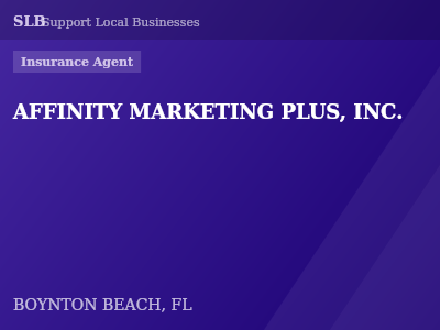 AFFINITY MARKETING PLUS, INC. — Insurance Agent in BOYNTON BEACH, FL