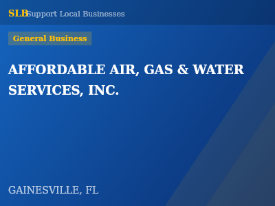 AFFORDABLE AIR, GAS & WATER SERVICES, INC. — General Business in GAINESVILLE, FL