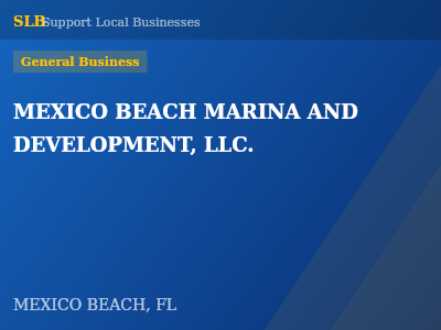MEXICO BEACH MARINA AND DEVELOPMENT, LLC. — General Business in MEXICO BEACH, FL
