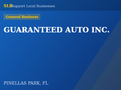 GUARANTEED AUTO INC. — General Business in PINELLAS PARK, FL