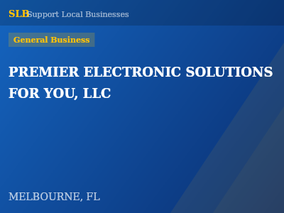 PREMIER ELECTRONIC SOLUTIONS FOR YOU, LLC — General Business in MELBOURNE, FL