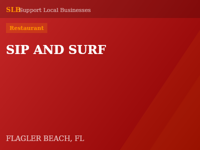 SIP AND SURF — Restaurant in FLAGLER BEACH, FL