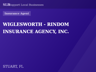 WIGLESWORTH - RINDOM INSURANCE AGENCY, INC. — Insurance Agent in STUART, FL