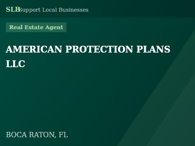 AMERICAN PROTECTION PLANS LLC — Real Estate Agent in BOCA RATON, FL