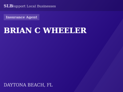 BRIAN C WHEELER — Insurance Agent in DAYTONA BEACH, FL