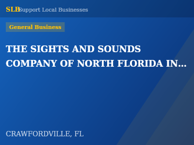 THE SIGHTS AND SOUNDS COMPANY OF NORTH FLORIDA INC. — General Business in CRAWFORDVILLE, FL