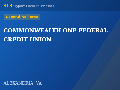 COMMONWEALTH ONE FEDERAL CREDIT UNION — General Business in ALEXANDRIA, VA