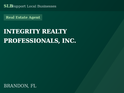 INTEGRITY REALTY PROFESSIONALS, INC. — Real Estate Agent in BRANDON, FL