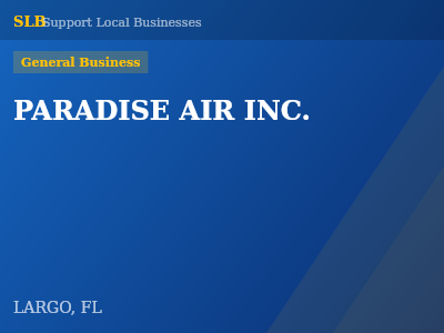 PARADISE AIR INC. — General Business in LARGO, FL