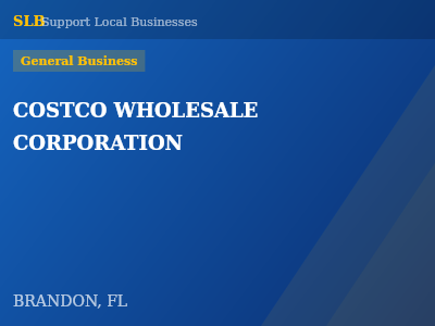 COSTCO WHOLESALE CORPORATION — General Business in BRANDON, FL