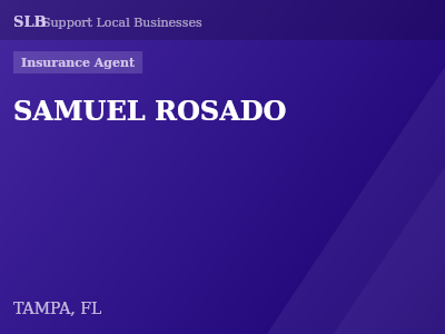 SAMUEL ROSADO — Insurance Agent in TAMPA, FL