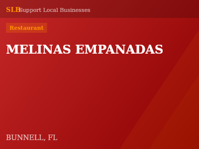 MELINAS EMPANADAS — Restaurant in BUNNELL, FL