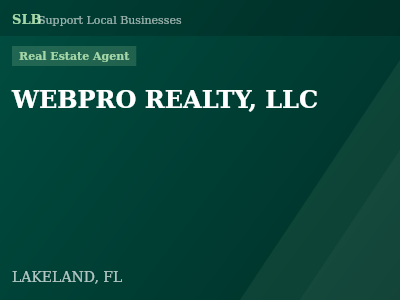 WEBPRO REALTY, LLC — Real Estate Agent in LAKELAND, FL