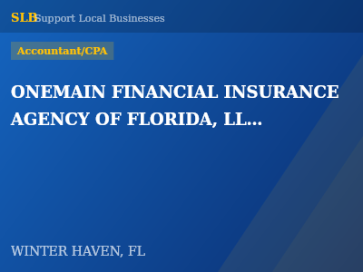 ONEMAIN FINANCIAL INSURANCE AGENCY OF FLORIDA, LLC. — Accountant/CPA in WINTER HAVEN, FL