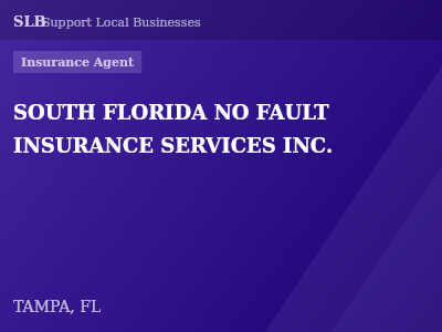 SOUTH FLORIDA NO FAULT INSURANCE SERVICES INC. — Insurance Agent in TAMPA, FL