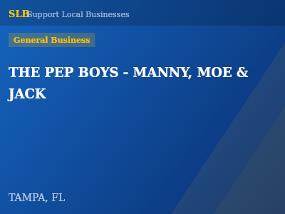 THE PEP BOYS - MANNY, MOE & JACK — General Business in TAMPA, FL