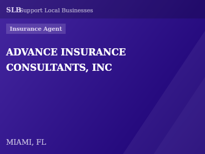 ADVANCE INSURANCE CONSULTANTS, INC — Insurance Agent in MIAMI, FL