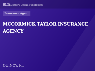 MCCORMICK TAYLOR INSURANCE AGENCY — Insurance Agent in QUINCY, FL