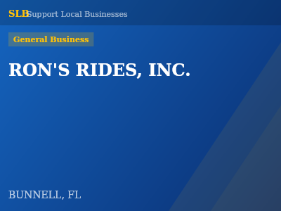 RON'S RIDES, INC. — General Business in BUNNELL, FL