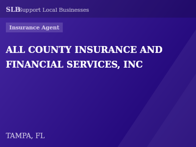 ALL COUNTY INSURANCE AND FINANCIAL SERVICES, INC — Insurance Agent in TAMPA, FL