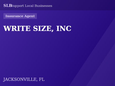 WRITE SIZE, INC — Insurance Agent in JACKSONVILLE, FL