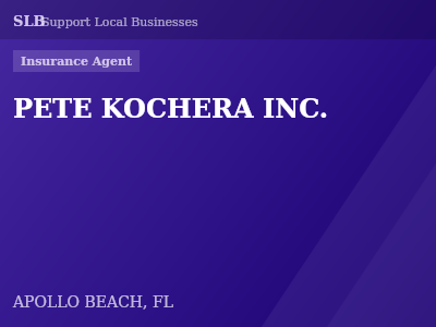 PETE KOCHERA INC. — Insurance Agent in APOLLO BEACH, FL