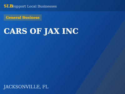CARS OF JAX INC — General Business in JACKSONVILLE, FL