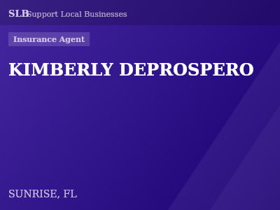 KIMBERLY DEPROSPERO — Insurance Agent in SUNRISE, FL