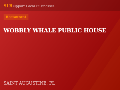 WOBBLY WHALE PUBLIC HOUSE — Restaurant in SAINT AUGUSTINE, FL