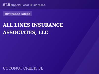 ALL LINES INSURANCE ASSOCIATES, LLC — Insurance Agent in COCONUT CREEK, FL