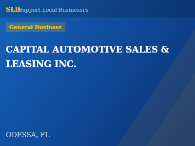 CAPITAL AUTOMOTIVE SALES & LEASING INC. — General Business in ODESSA, FL
