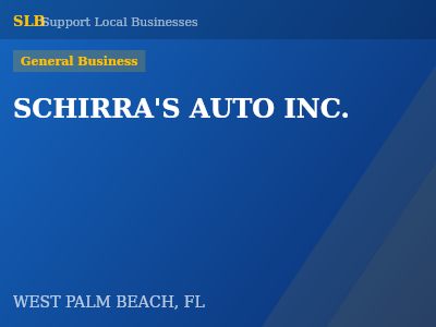 SCHIRRA'S AUTO INC. — General Business in WEST PALM BEACH, FL