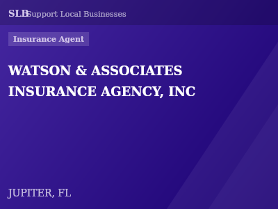 WATSON & ASSOCIATES INSURANCE AGENCY, INC — Insurance Agent in JUPITER, FL