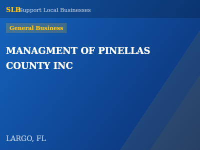 MANAGMENT OF PINELLAS COUNTY INC — General Business in LARGO, FL