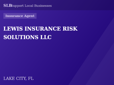 LEWIS INSURANCE RISK SOLUTIONS LLC — Insurance Agent in LAKE CITY, FL
