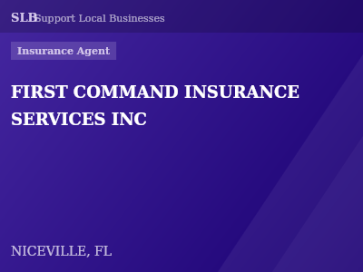 FIRST COMMAND INSURANCE SERVICES INC — Insurance Agent in NICEVILLE, FL