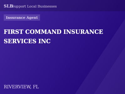 FIRST COMMAND INSURANCE SERVICES INC — Insurance Agent in RIVERVIEW, FL