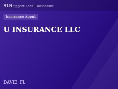 U INSURANCE LLC — Insurance Agent in DAVIE, FL