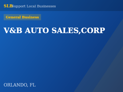 V&B AUTO SALES,CORP — General Business in ORLANDO, FL