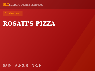 ROSATI'S PIZZA — Restaurant in SAINT AUGUSTINE, FL