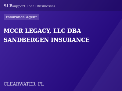 MCCR LEGACY, LLC DBA SANDBERGEN INSURANCE — Insurance Agent in CLEARWATER, FL