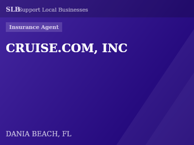 CRUISE.COM, INC — Insurance Agent in DANIA BEACH, FL